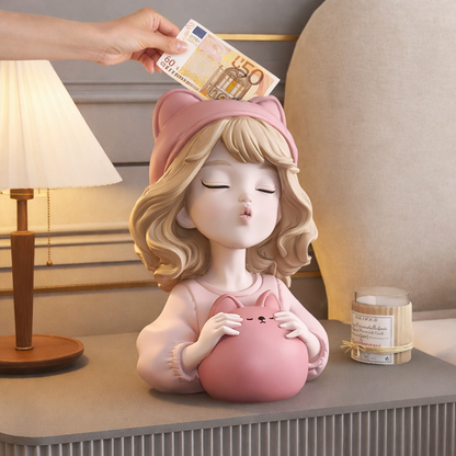 Bear Piggy Bank Girl