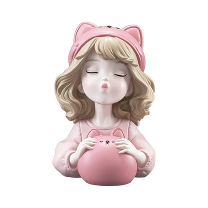 Bear Piggy Bank Girl