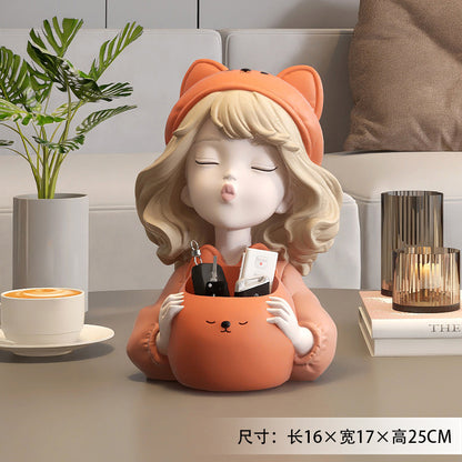 Bear Piggy Bank Girl