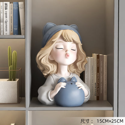Bear Piggy Bank Girl