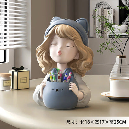 Bear Piggy Bank Girl